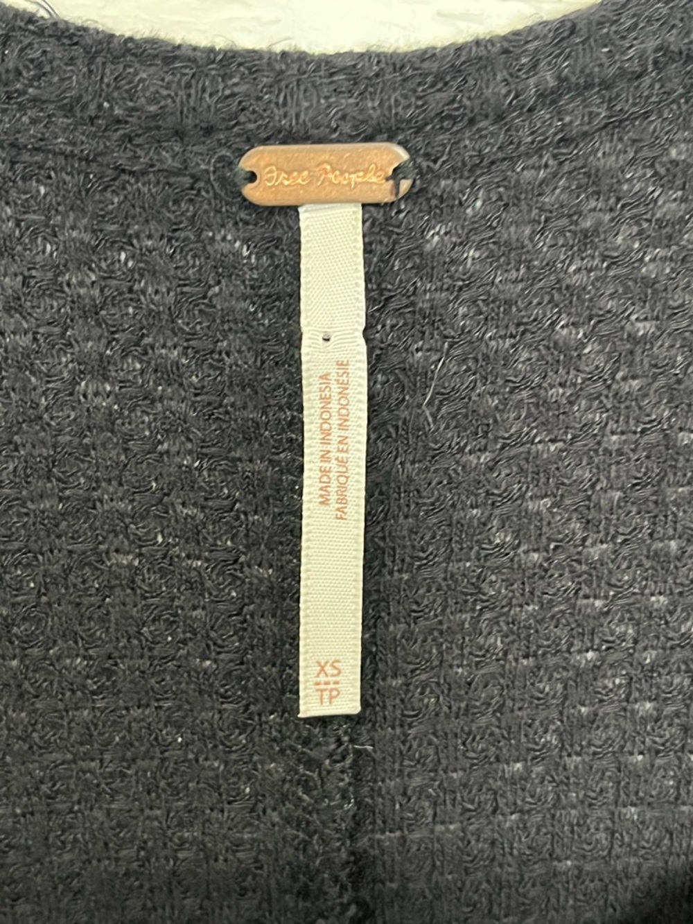 Free People | Black Ventura Waffle Thermal‎ Top XS - Picture 7 of 9